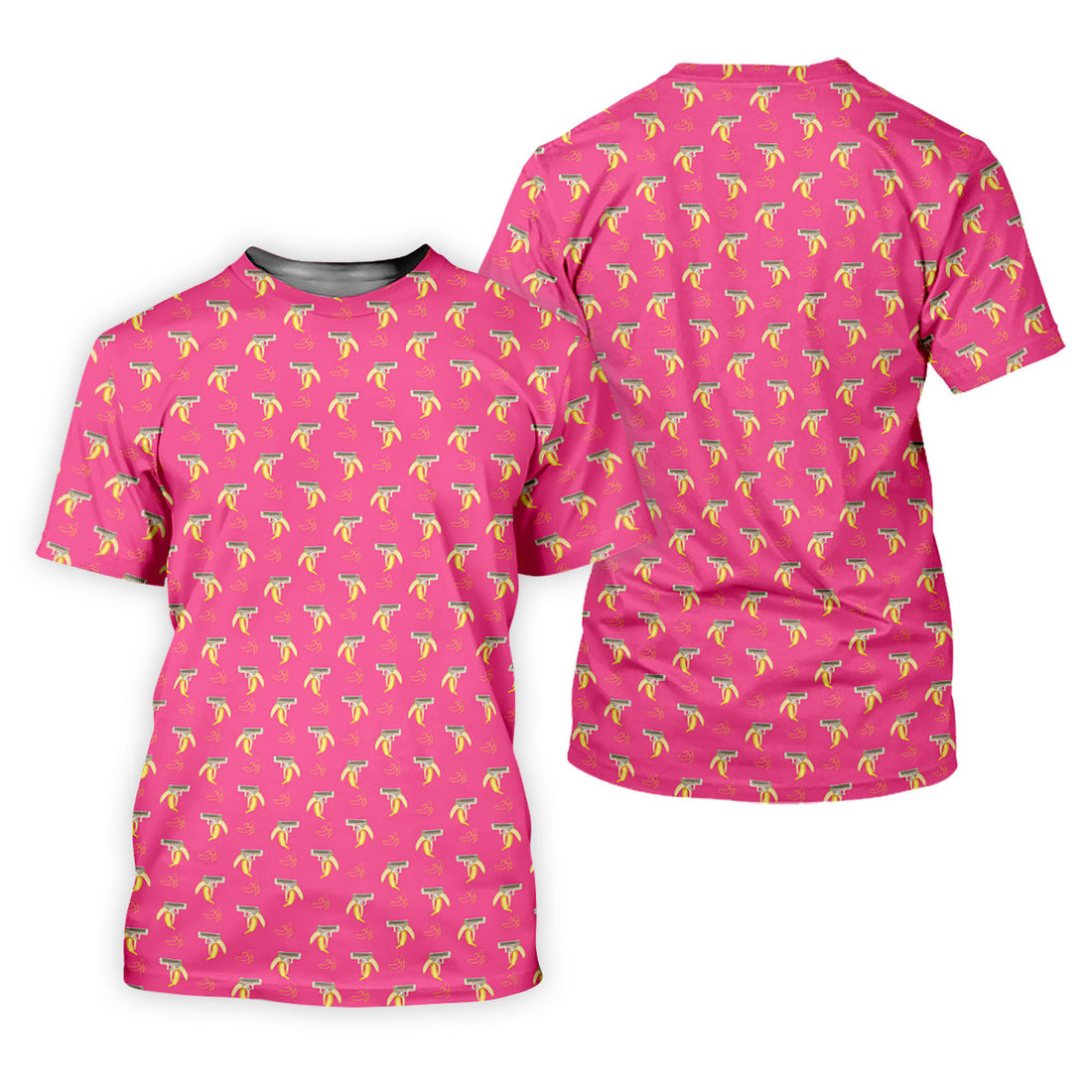 Funny Banana Hot Pink Golf Shirt, Golf Tops For Men, Golf Shirts For Men, Polo ShirtFor Men