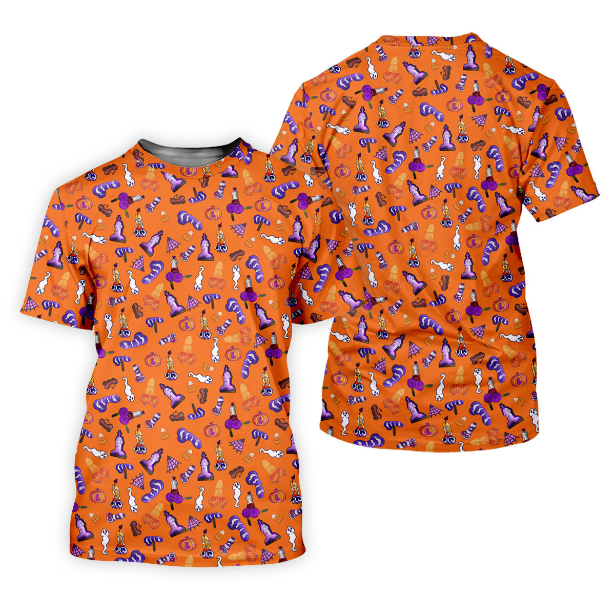 Funny Dirty Orange And Purple Halloween Golf Shirt, Fun Golf Shirts For Men, Cool Golf Gift