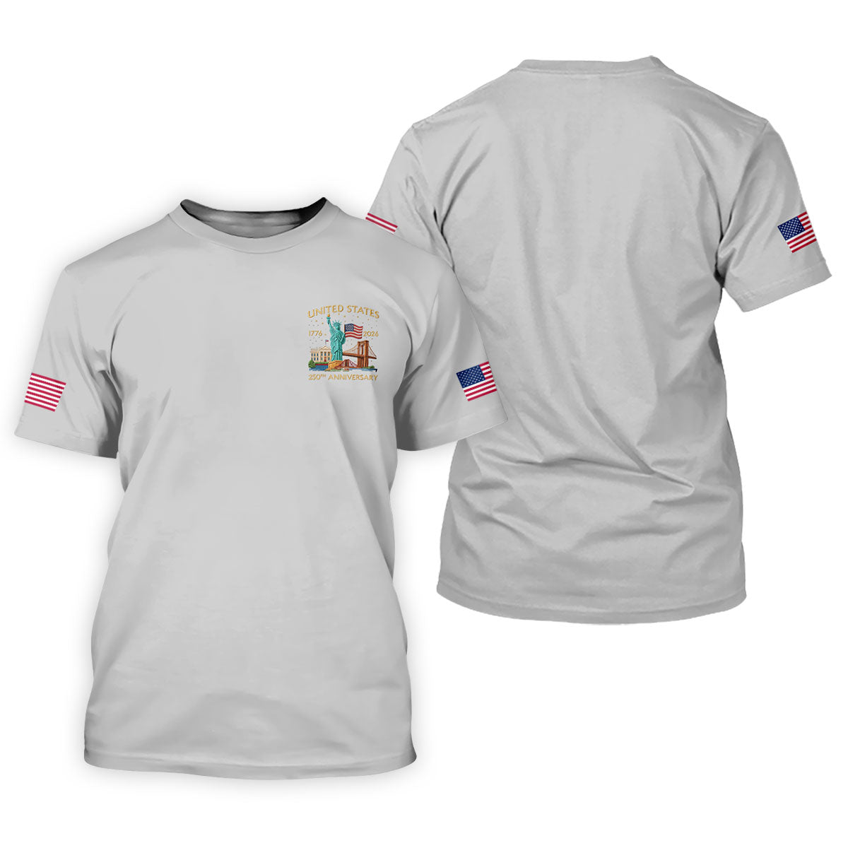 America 1776-2026 Patriotic Golf Polo ShirtS 250th Anniversary 4th Of July Golf Shirts For Men