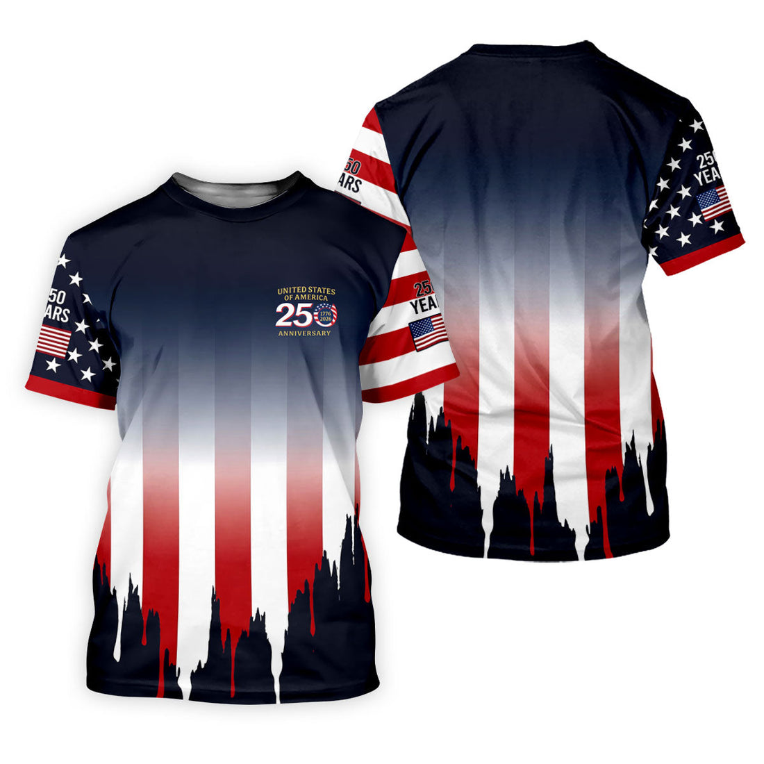 USA 250 Anniversary American Flag Golf Shirt, Patriotic 4th Of July Golf Shirt For Women