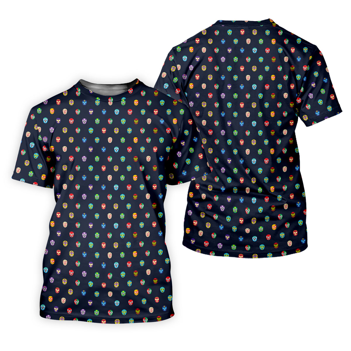 Lucha Libre Mask Seamless Pattern Cinco De Mayo Celebration Fiesta Themed Golf Shirt For Women