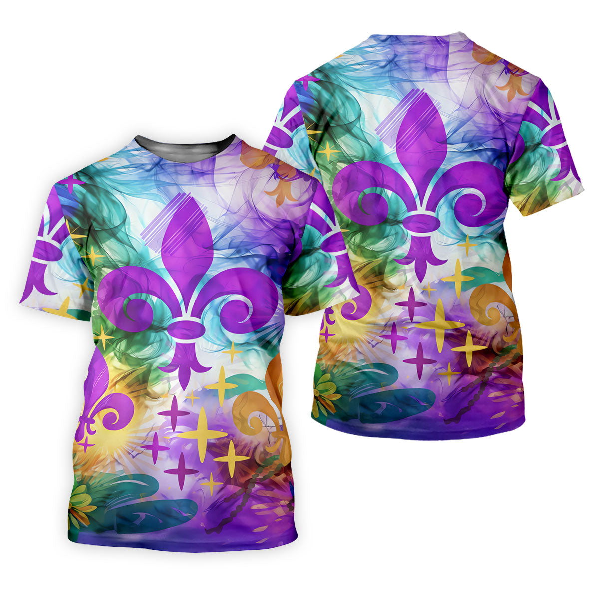 Mardi Gras Festival Fleur De Lis Symbol Purple Green Gold Polo ShirtFor Men, Golf Shirts For Men