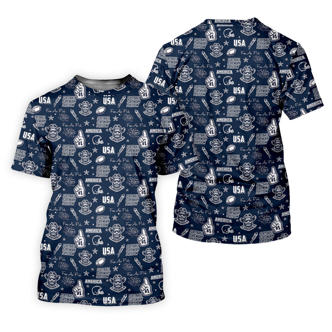 Cowboy Football Team Navy Blue And White Sport Polo, American Football League Gift Ideas For Football Fans