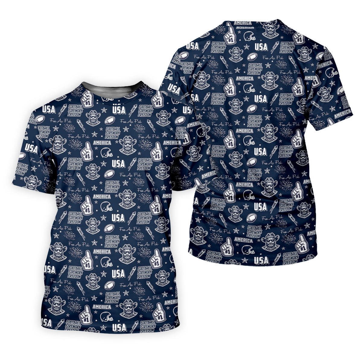 Cowboy Football Team Navy Blue And White Sport Polo, American Football League Gift Ideas For Football Fans