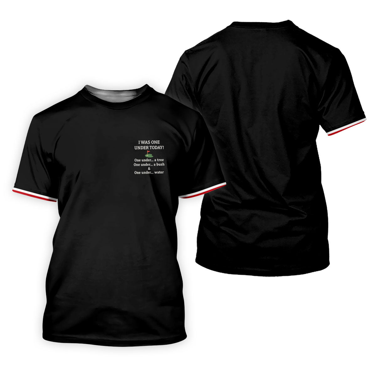 I Was One Under Today Black Golf Shirt, Funny Golf Shirt, Ladies Golf Tops, Golf Shirt For Women