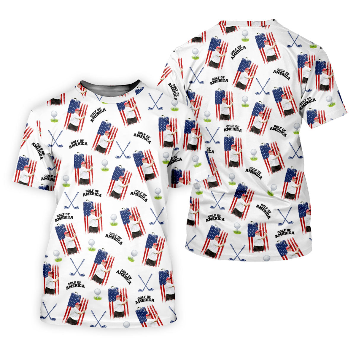Golf Of America Patriotic Golf Shirt, Men's Funny Golf Shirts, 250 Years 4th Of July Golf Shirts For Men