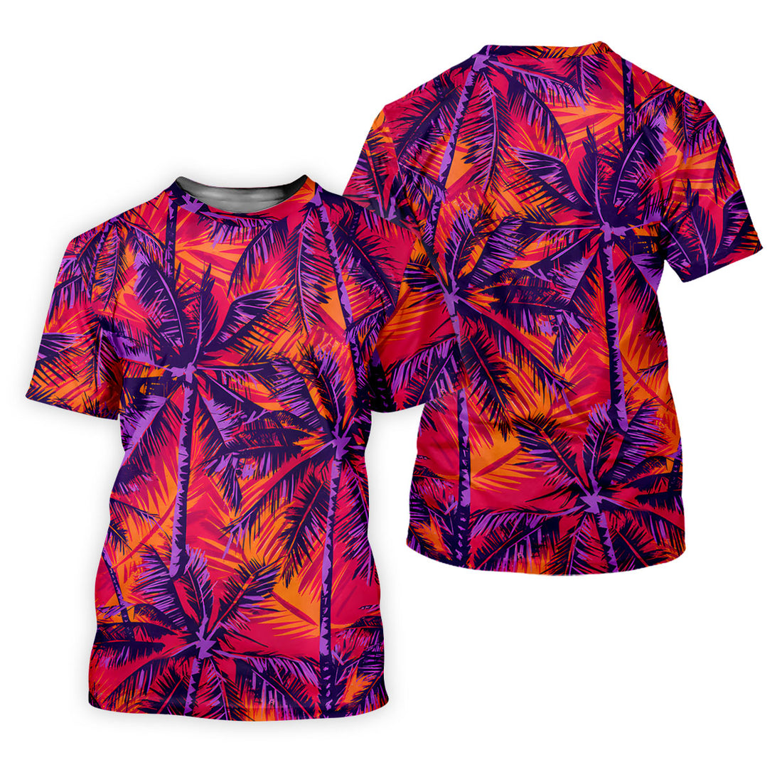 Purple Palm Tree Tropical Island Golf Shirt, Golf Polo For Women, Printed Golf Shirt