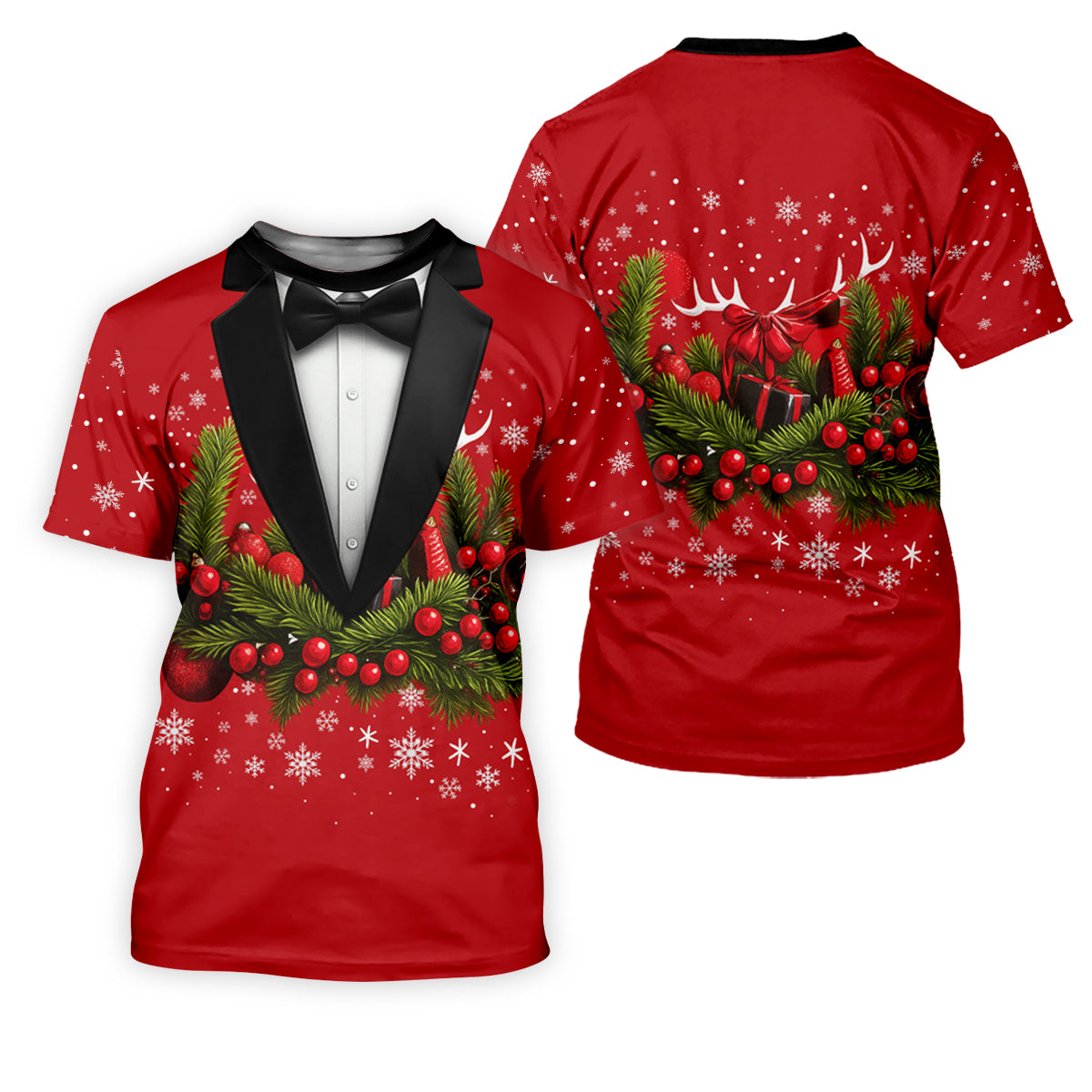 Christmas Mistletoe Vintage Prints Women Golf Top, Christmas Golf Shirt, Ladies Golf Tops