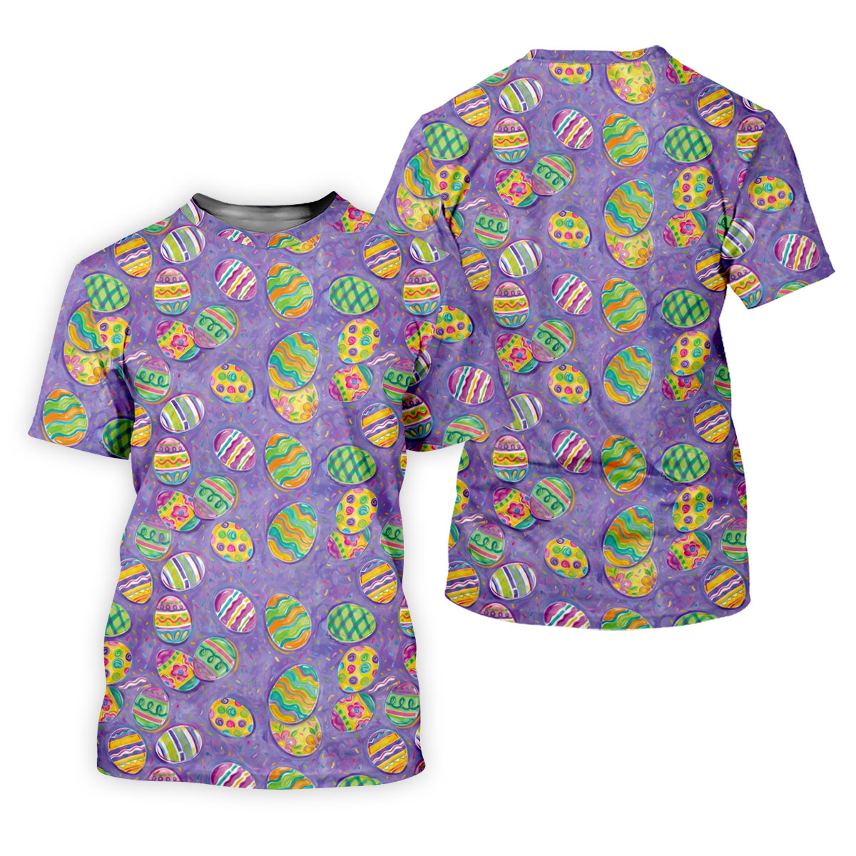 Colorful Painted Easter Eggs Golf Shirts For Men, Cute Golf Outfit, Polo ShirtFor Men