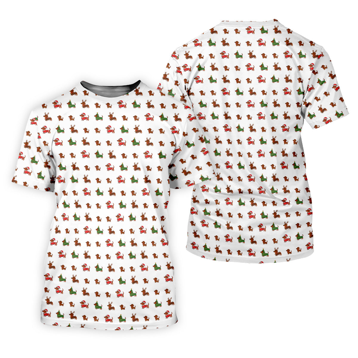 Christmas Dachshund Women's Golf Tops, Christmas Golf Shirt, Ladies Golf Polos, Golfing Apparel