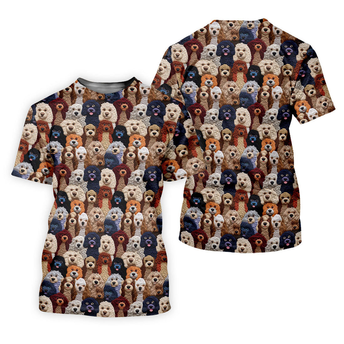 Cartoon Poodle Dog Men's Golf Polo Shirtfts For Dog Lovers, Polo ShirtFor Men