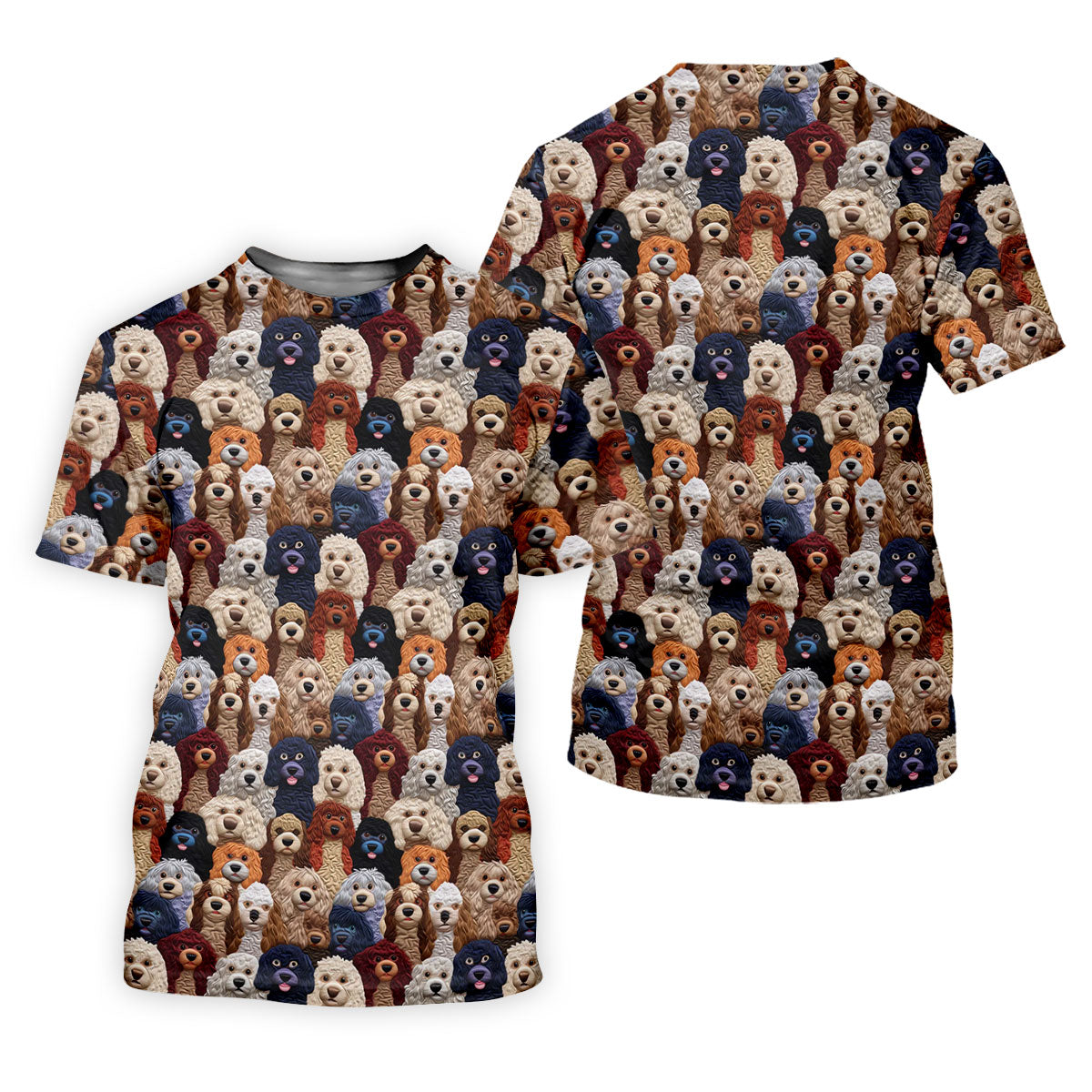 Cartoon Poodle Dog Men's Golf Polo Shirtfts For Dog Lovers, Polo ShirtFor Men