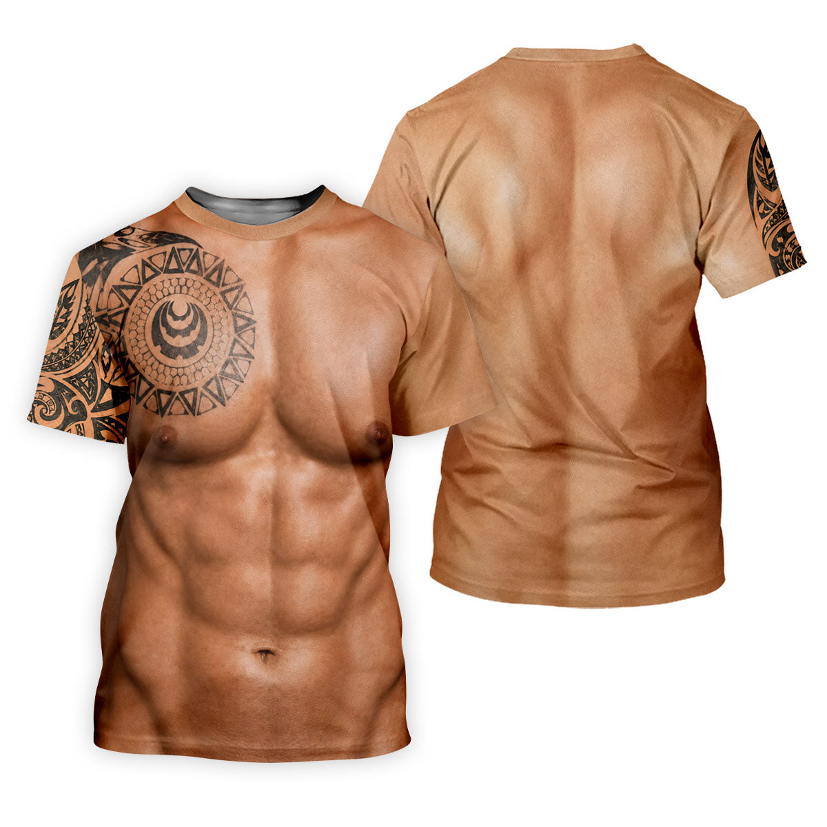 Funny Muscle Body Tattoo Print Golf Shirt, Funny Golf Shirt, Hawaiian Golf Shirt, Golf Tops For Women