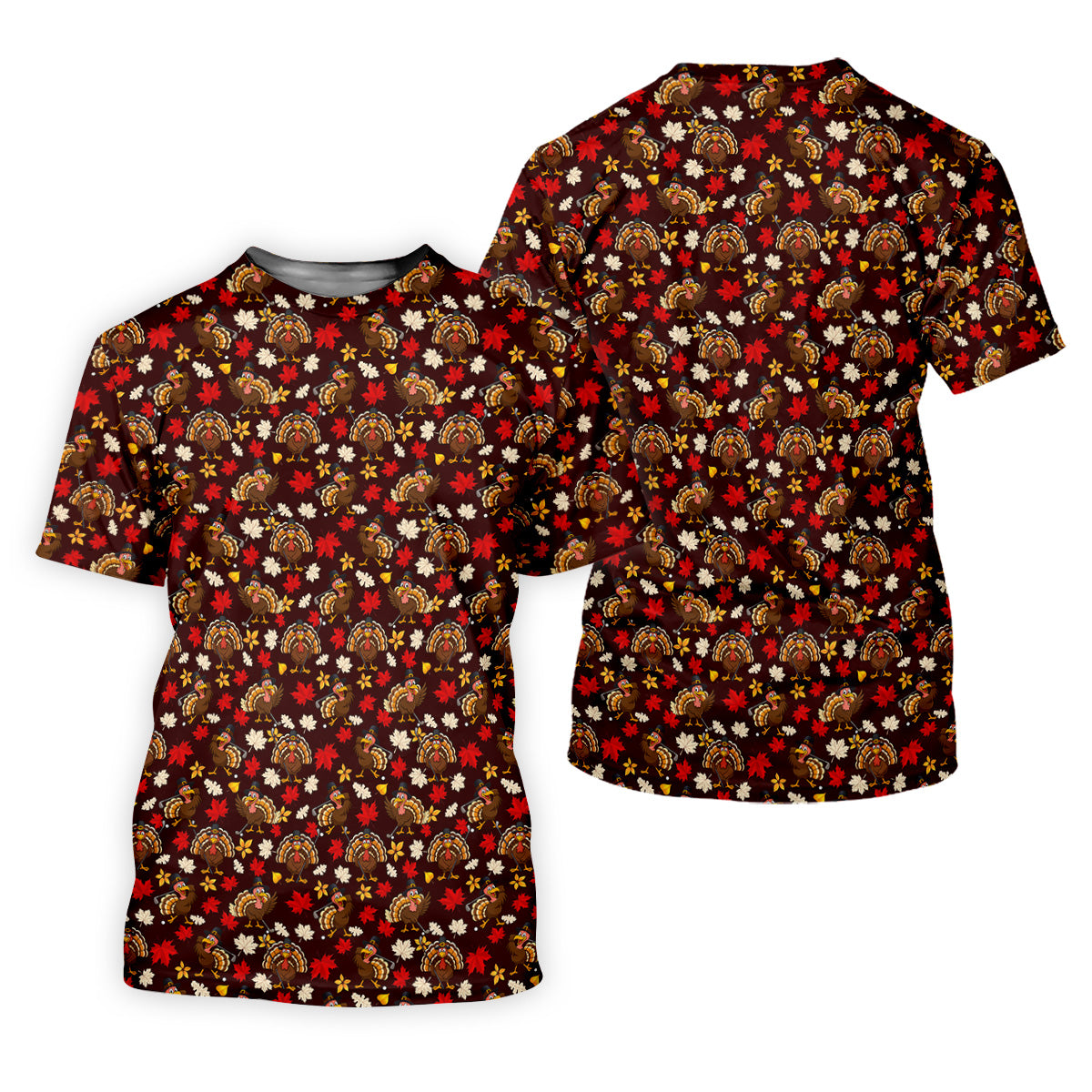 Funny Thanksgiving Turkey Golf Pose Golf Tops For Men, Polo Shirtor Men, Golf Gift For Men