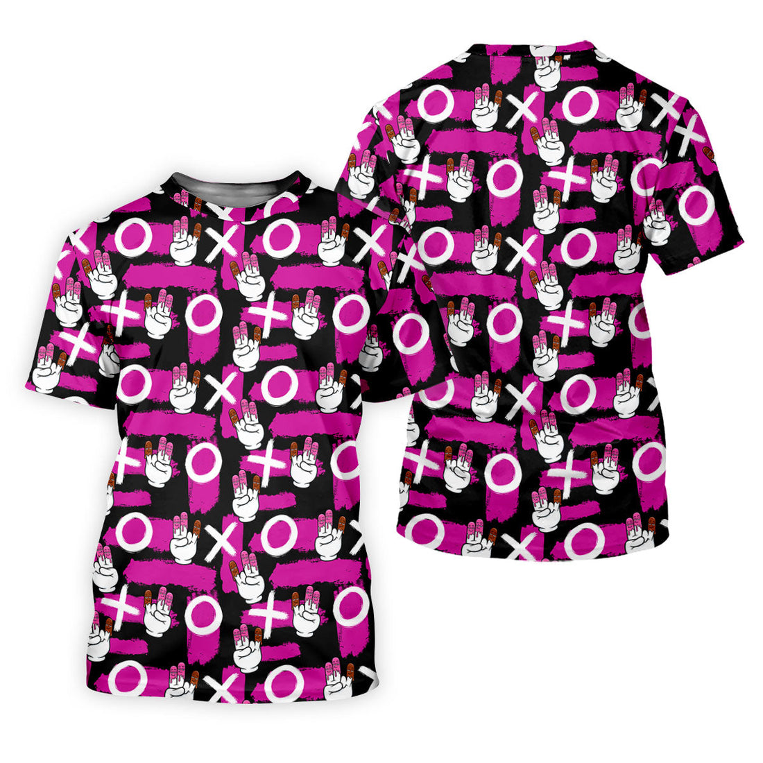 Chocolate Fingers Adult Humor XOXO Black Purple Fun Women's Golf Shirts, Valentines Golf Gift, Women's Golf Tops