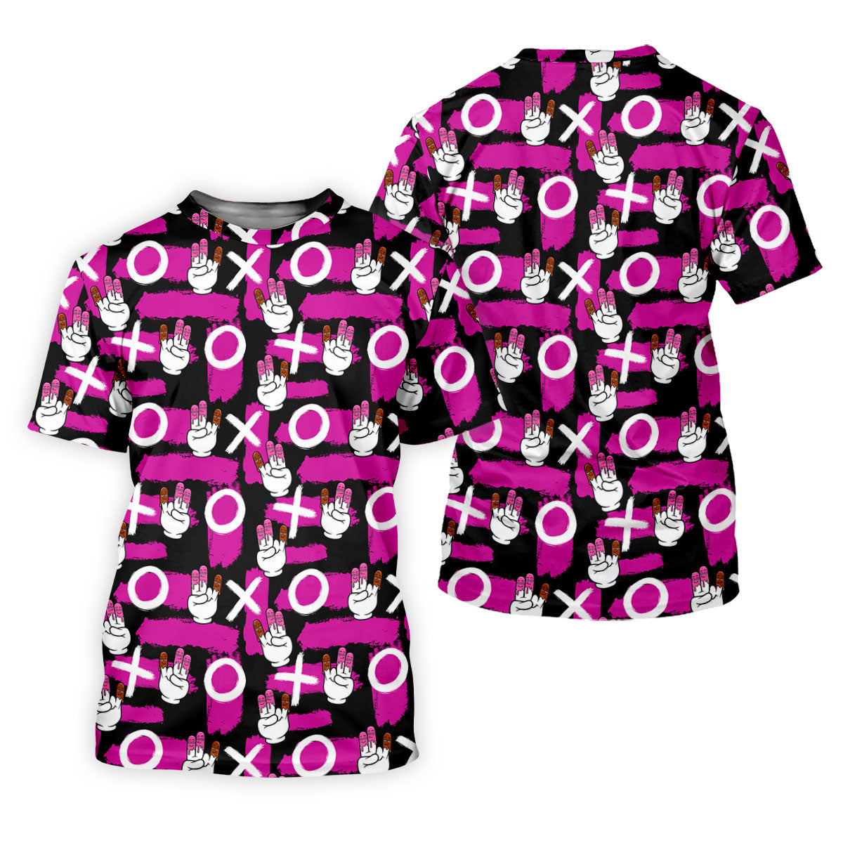 Chocolate Fingers Adult Humor XOXO Black Purple Fun Women's Golf Shirts, Valentines Golf Gift, Women's Golf Tops