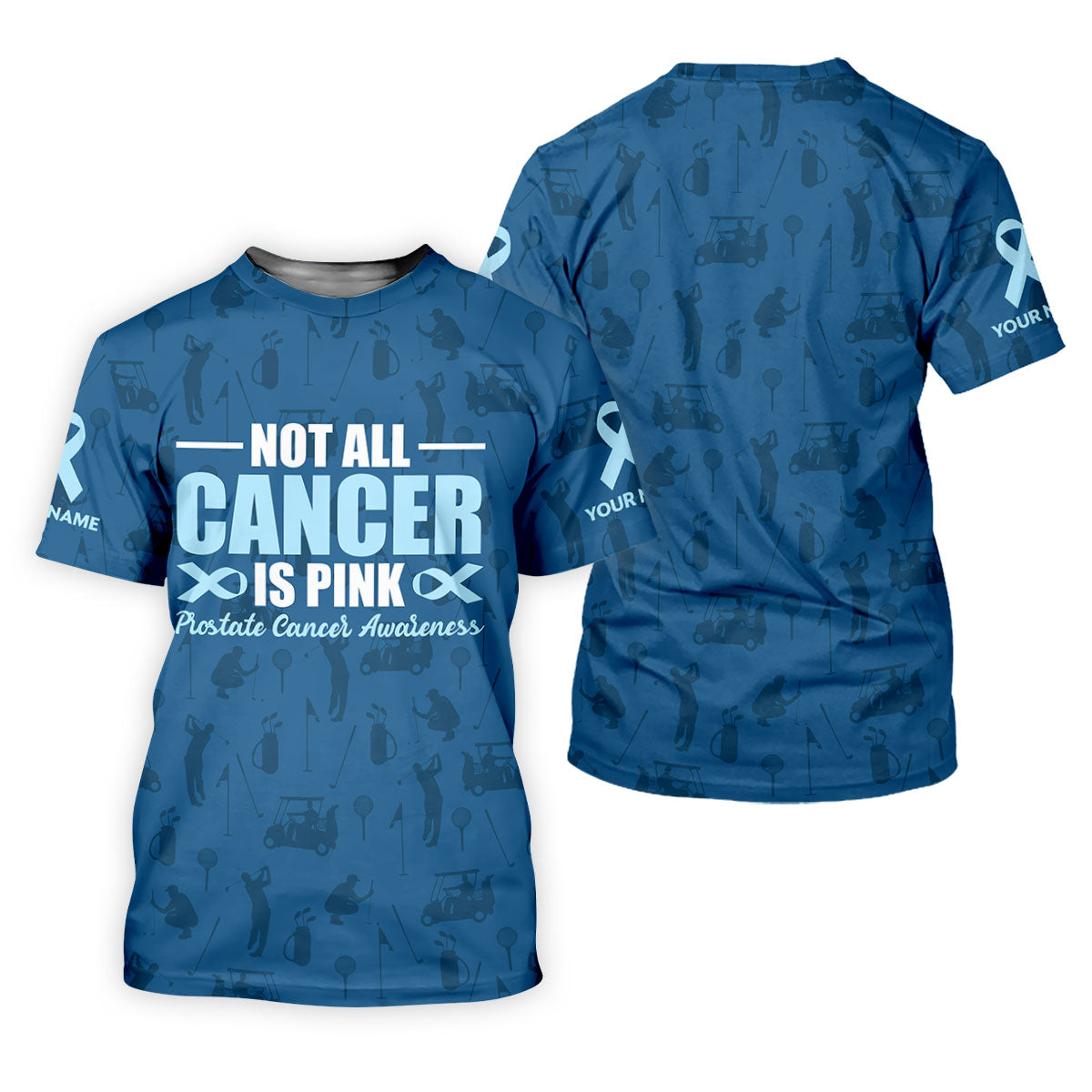 FINAL 4 Not All Cancer Is Pink Prostate Cancer Awareness Men's Polo ShirtProstate Cancer Shirt, Men's Golf Gift