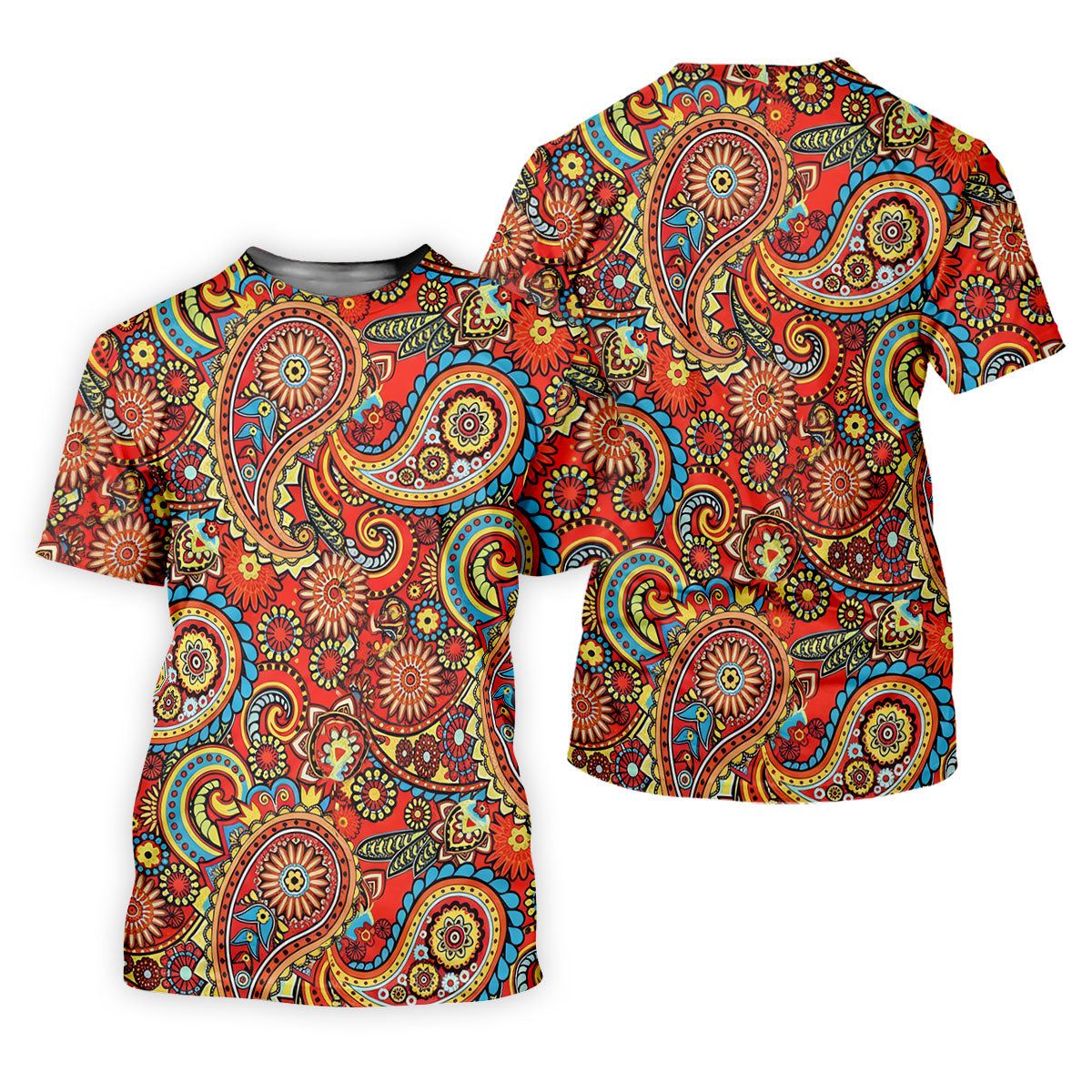 Paisley Design Golf Tops For Men, Boho Pattern Golf Shirts For Men, Polo Shirtor Men