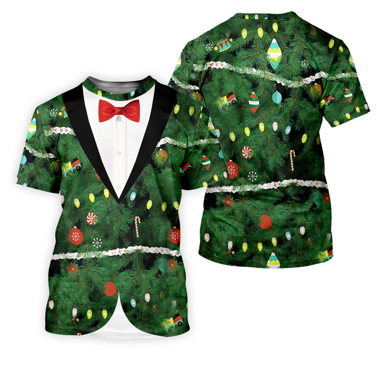 Christmas Tree Needles Green Festive Men's Golf Polo Shirt Christmas Golf Shirt, Golf Gift For Men
