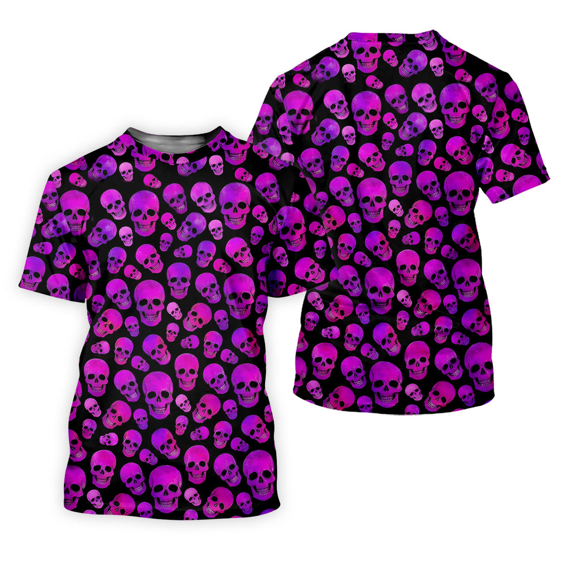 Purple Skull Gothic Pattern Hawaiian Golf Shirt, Women’s Golf Polo, Printed Golf Shirt
