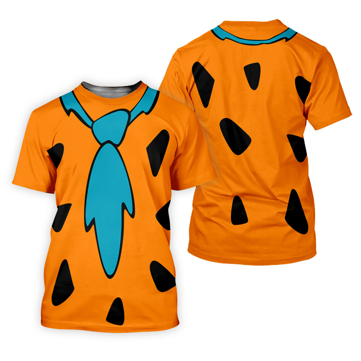 Orange Blue Stone Age Hawaiian Golf Shirt, Mens Golf Apparel, Golf Polo Shirts For Men