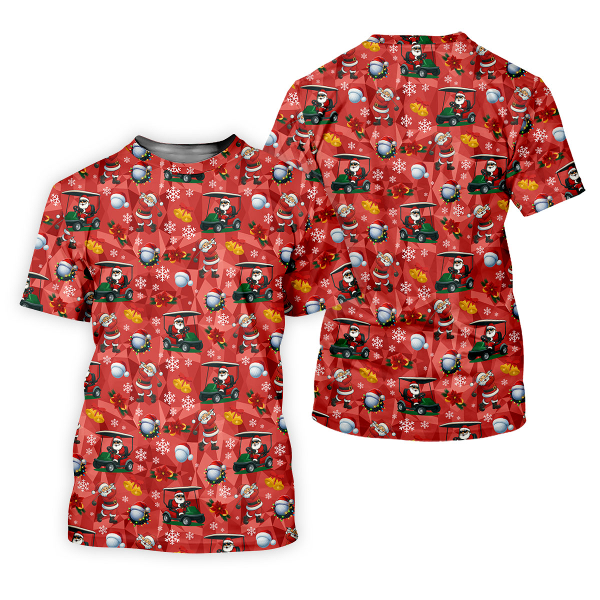 Santa Christmas Red Golf Shirt, Ladies Golf Tops, Cute Golf Outfit, Christmas Golf Shirt, Ladies Golf Polos