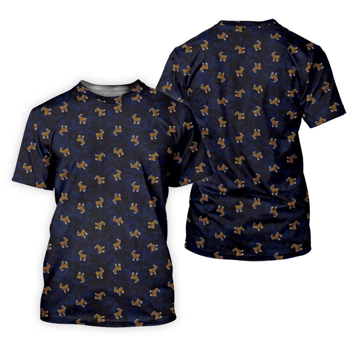 Tiger Goat Digital Camouflage Funny Golf Shirt, Polo Shirtor Men, Golf Shirts For Men