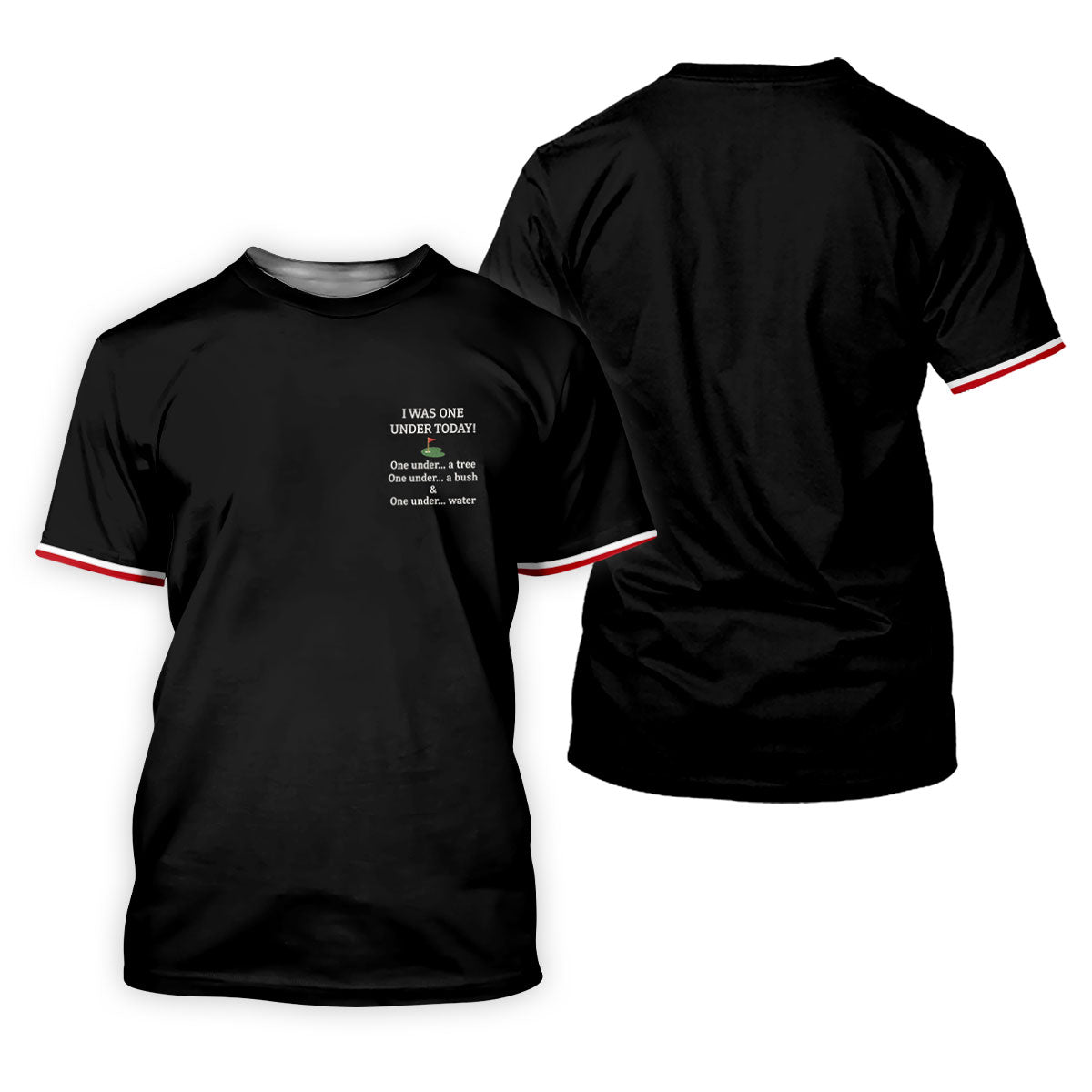 I Was One Under Today Black Golf Shirt, Funny Golf Shirt, Golf Shirts For Men, Polo Shirtor Men