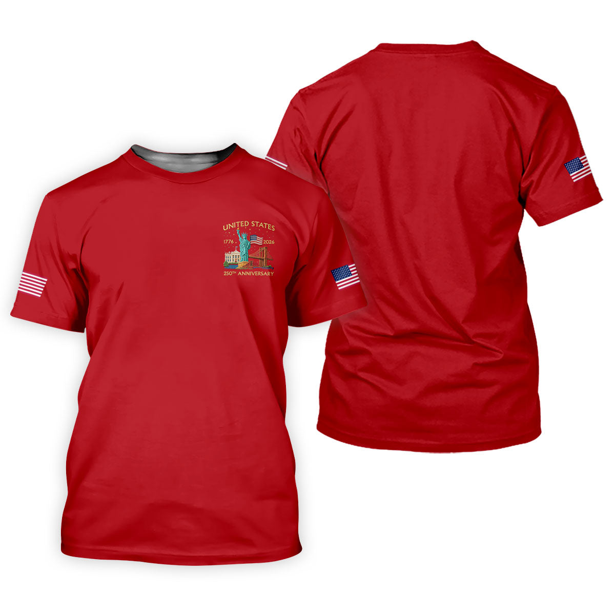 America 1776-2026 Patriotic Golf Polo ShirtS 250th Anniversary 4th Of July Golf Shirts For Men