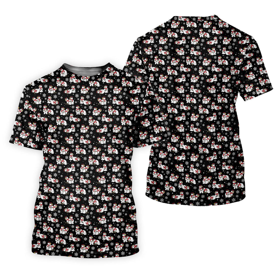 Naughty Snowman Black Golf Shirt, Christmas Golf Shirt, Fun Women's Golf Shirts, Ladies Golf Polos