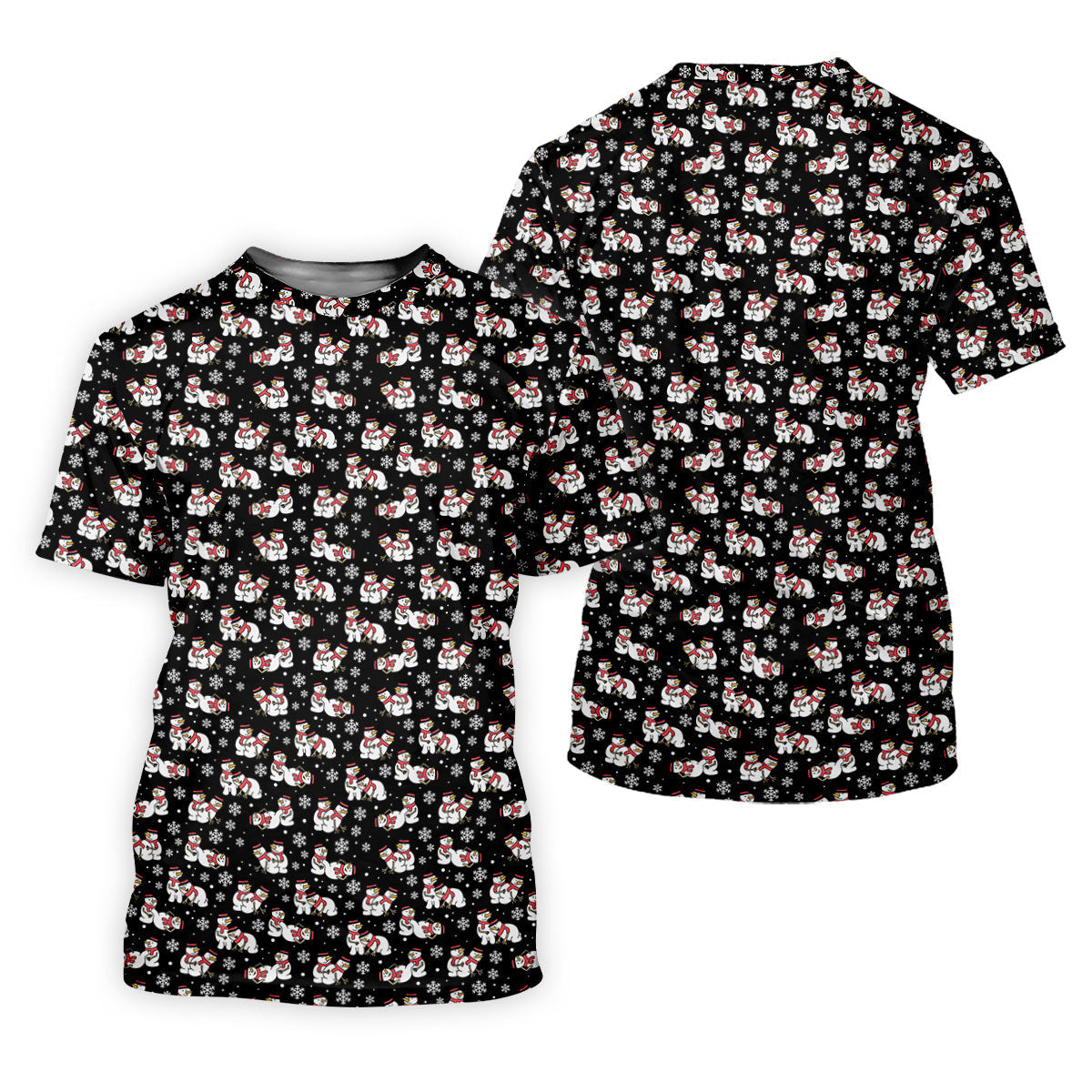 Naughty Snowman Black Golf Shirt, Christmas Golf Shirt, Fun Women's Golf Shirts, Ladies Golf Polos