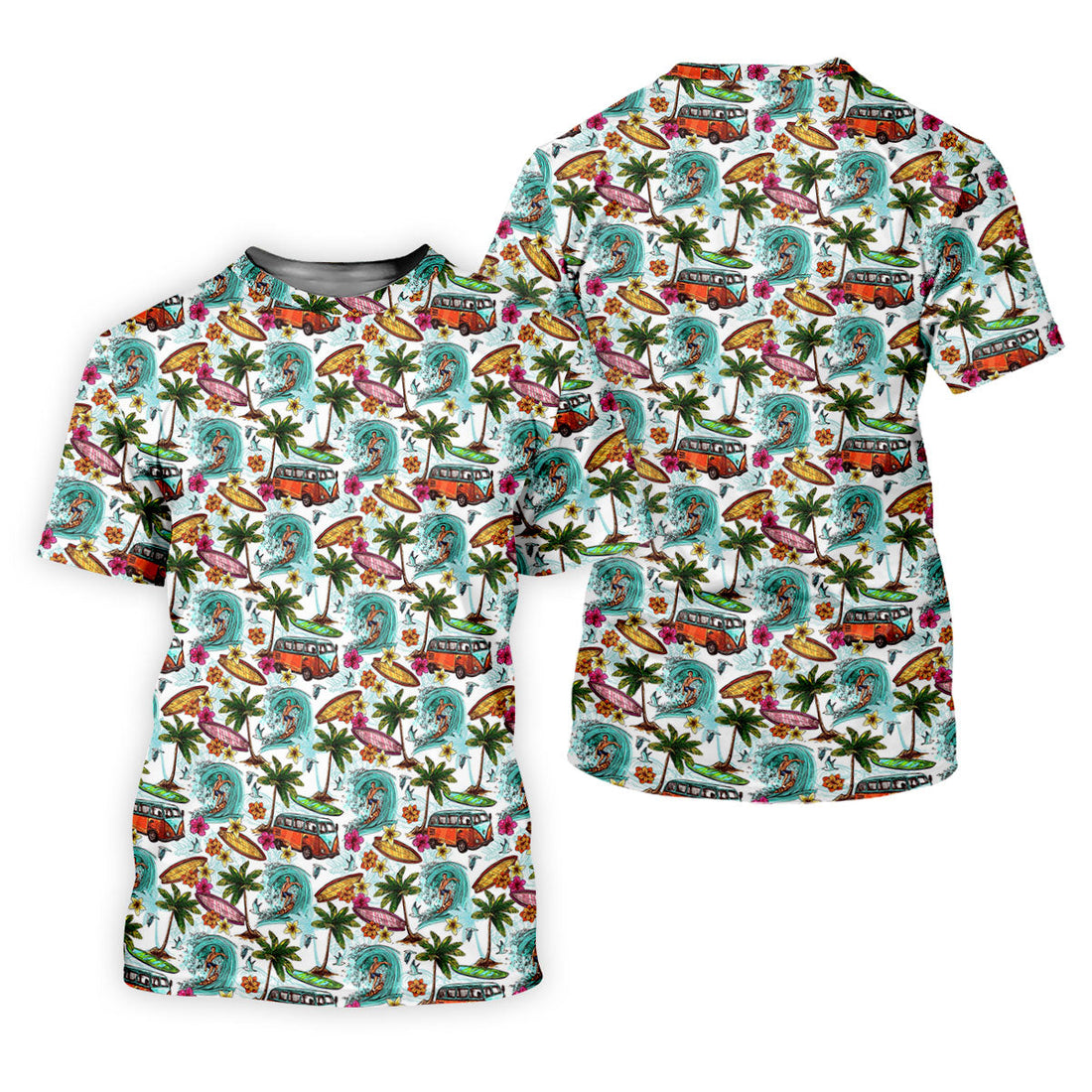 Tropical Trip Big Wave Riders Hawaiian Golf Shirt, Polo Shirtor Men, Golfing Apparel