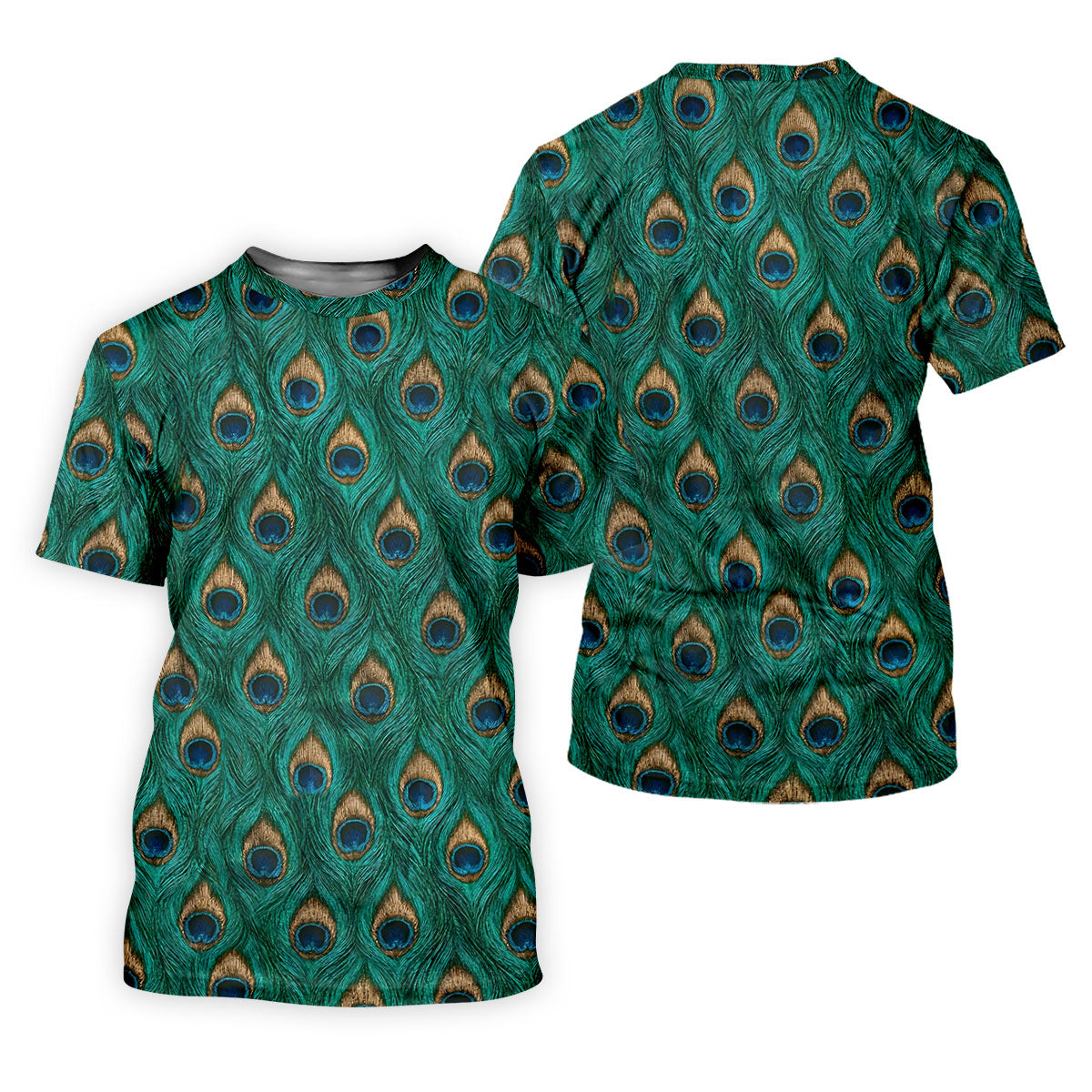 Peacock Feather Pattern Hawaiian Golf Shirt, Hawaiian Golf Shirt, Women’s Golf Apparel, Printed Golf Shirt