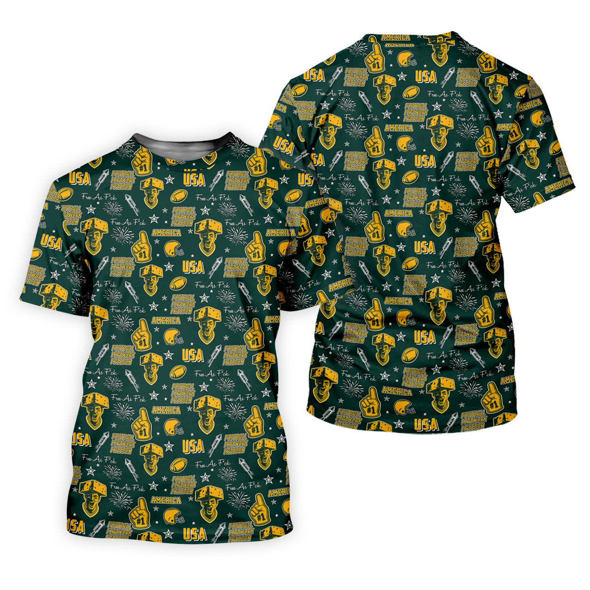 Cheesehead Dark Green And Gold Sport Polo, American Football League Gift Ideas For Football Fans