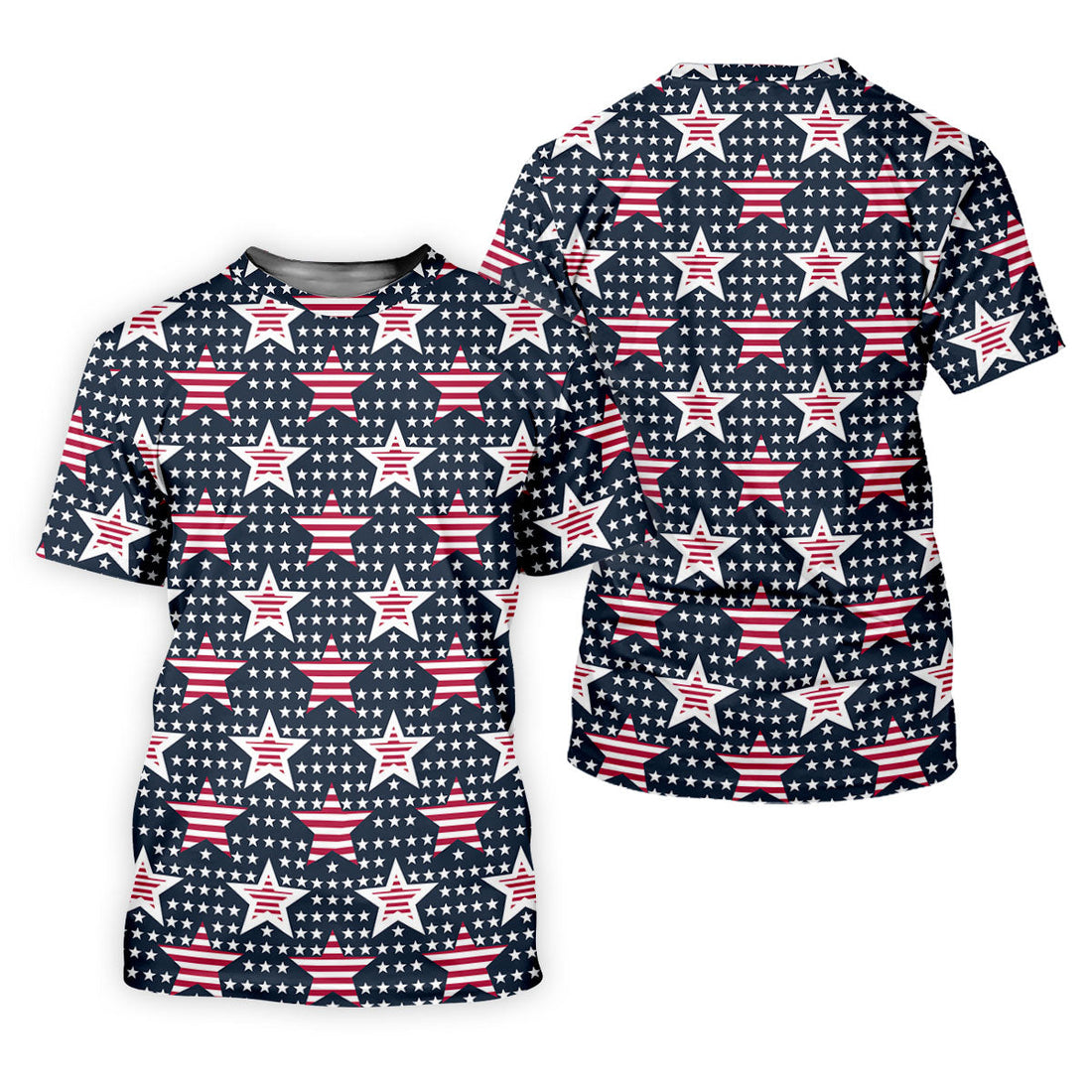 Red And White Stripe Stars Seamless Pattern 250th Anniversary Golf Shirt For Women, Patriotic Golf Shirt