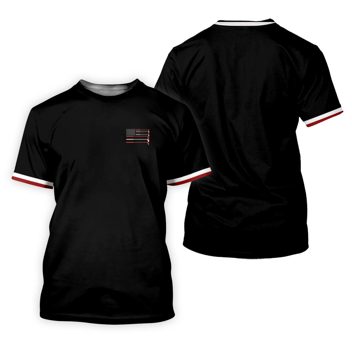 Golf Clubs US Flag Logo 250 Years Black Golf Shirt, Patriotic 4th Of July Golf Shirts For Men