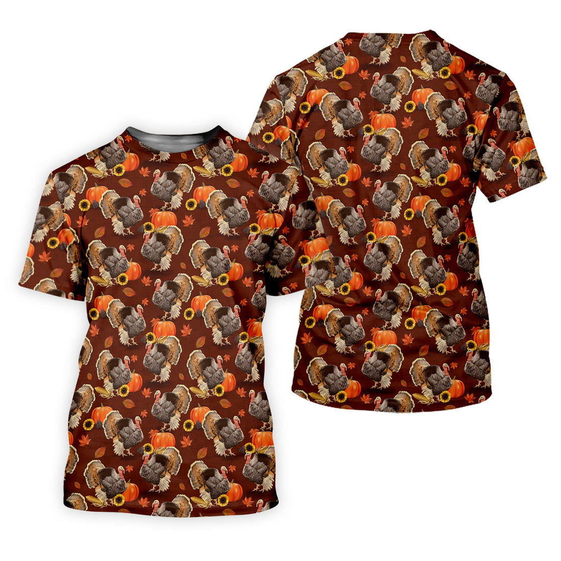 Thanksgiving Day Autumn Turkey Golf Shirt, Fun Golf Shirts For Men, Golfing Apparel, Golf Shirts For Men