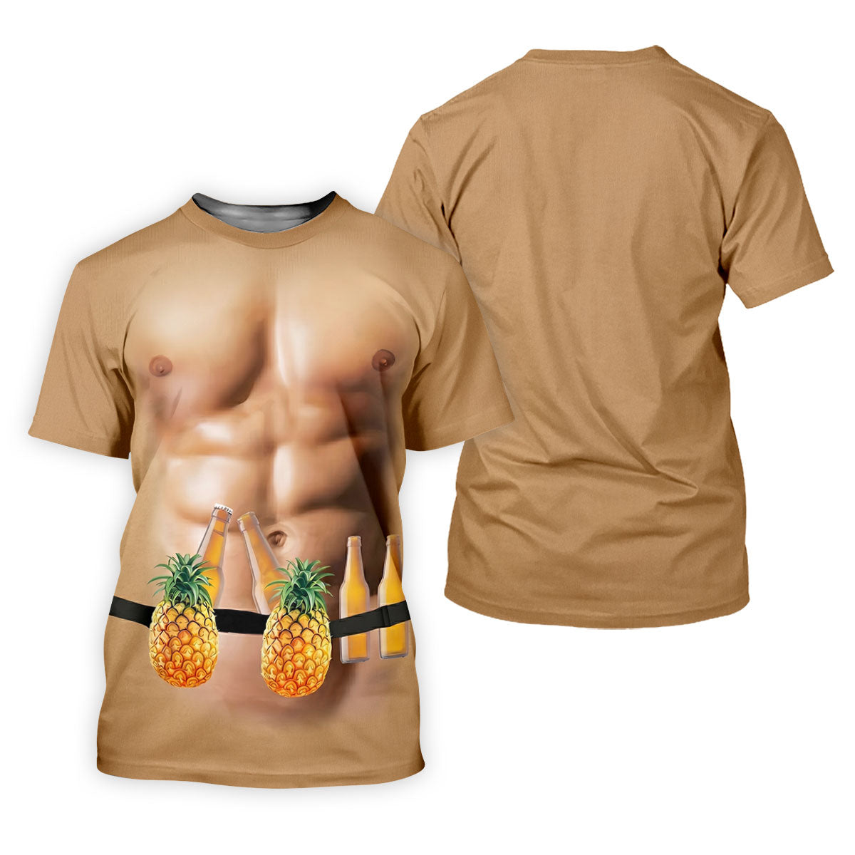 Funny Muscle Man Pineapple Beer Hawaiian Golf Shirt, Polo Shirtor Men, Golfing Apparel