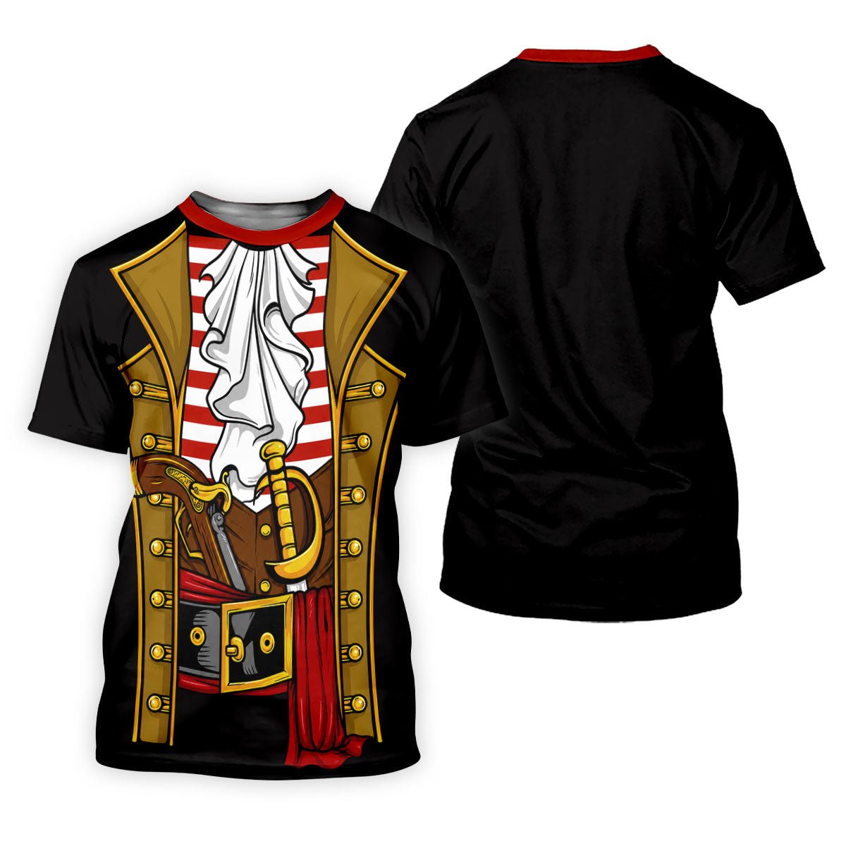 Pirate Captain Outfit Golf Shirt, Swashbuckler Costume Design, Golf Shirt For Men