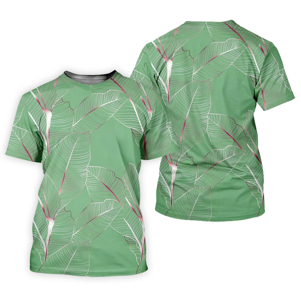 Tropical Leaves Green Golf Shirt, Summer Hawaiian Golf Shirt, Golf Shirt For Women