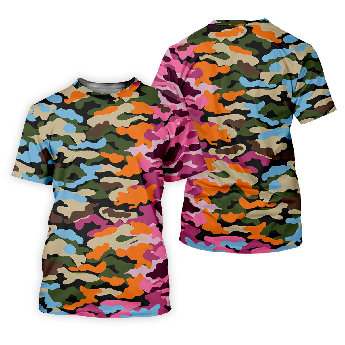Rainbow Camouflage Golf Tops For Men, Cool Golf Outfit, Polo Shirtor Men, Golf Shirts For Men