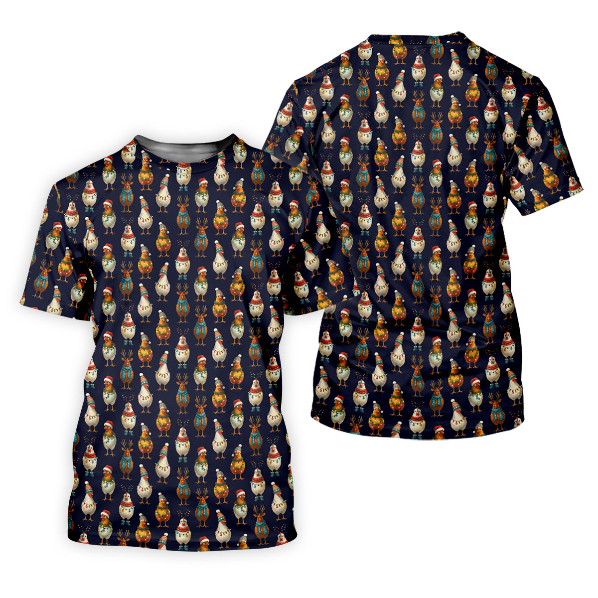 Funny Chicken Christmas Polo Shirt Unique Gift For Golfer, Ladies Golf Shirts, Golf Gifts For Women
