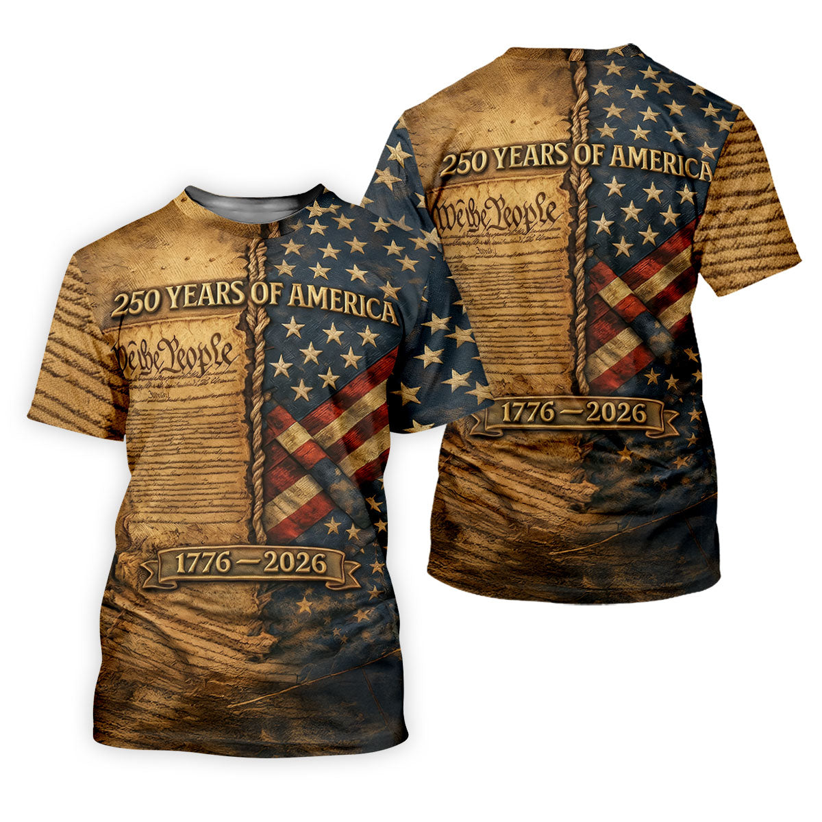 We The People 250 Years Of America 1776-2026 4th Of July Golf Shirt, Retro Golf Shirt, Golf Shirts For Men
