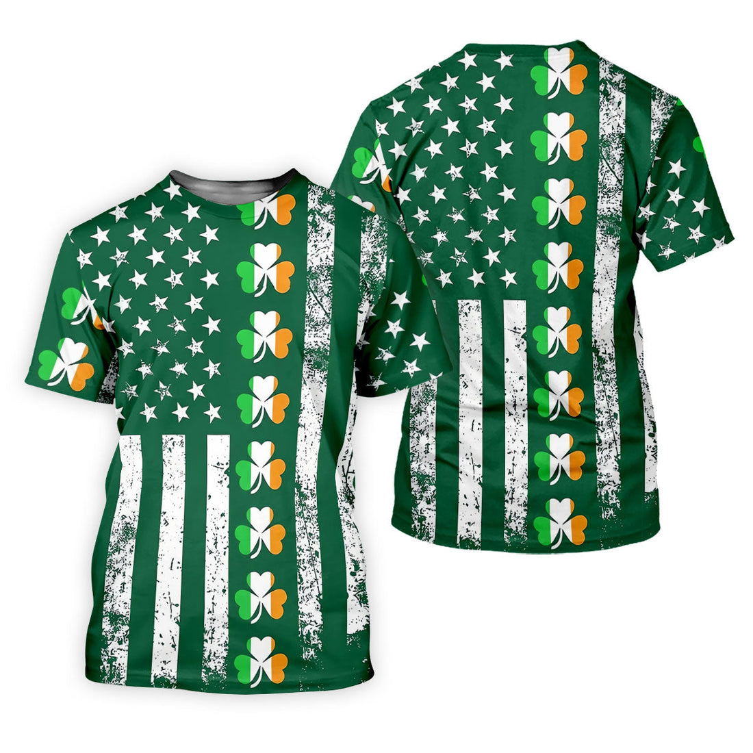 Irish Shamrock Vertical Stripes St Patrick's Day Golf Shirt, Women's Golf Shirts, Ladies Golf Polos