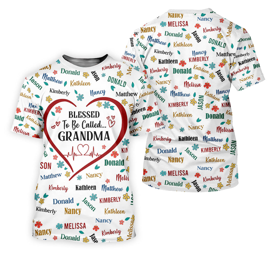 Blessed To Be Call Grandma Custom Name Women's Golf Tops, Cute Golf Outfit, Ladies Golf Polos, Golf Gift For Ladies