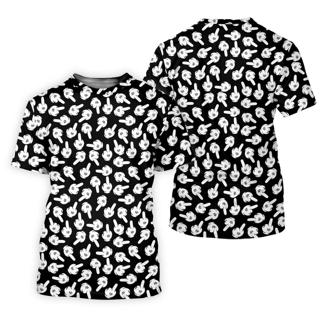 Funny Middle Finger Hand Golf Polo Shirt, Printed Golf Shirts, Golf Polo Shirts For Men