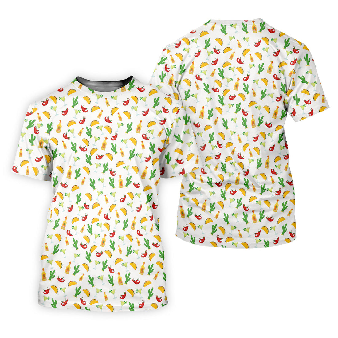 Tropical Vibe Hawaiian Pattern White Golf Shirt, Golf Tops For Men, Golf Gift For Men