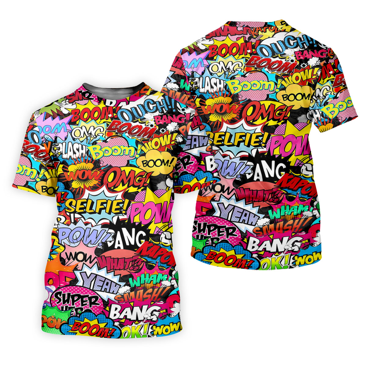 Comic Pop Art Golf Shirt, Retro Speech Bubble Pattern, Polo Shirts For Women