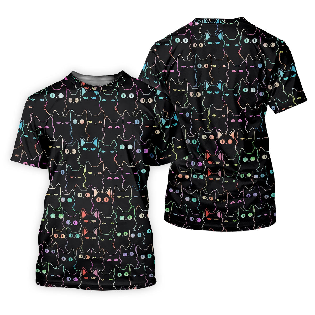 Neon Cat Funny Golf Shirt, Cute Golf Outfit, Women's Golf Tops, Ladies Golf Shirts, Women's Polo Shirt