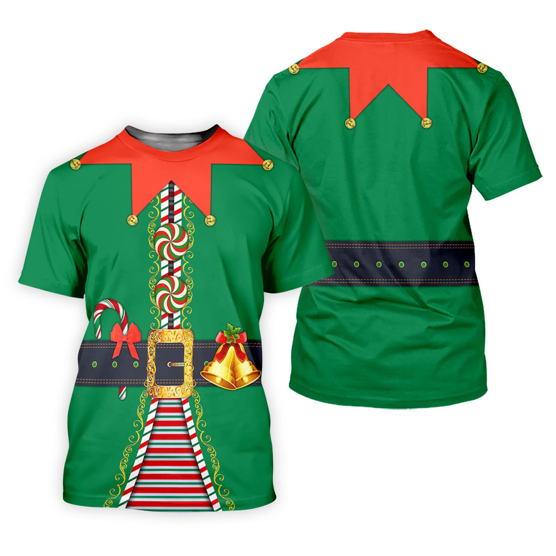 Funny Christmas Elf Golf Tops For Men, Christmas Golf Shirt, Polo ShirtFor Men, Christmas Golf Shirt